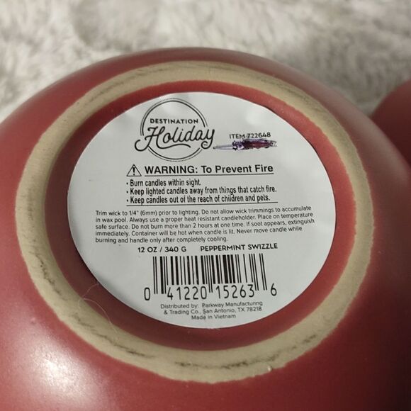 Peppermint Swizzle Christmas Ornament Scented Candle - Picture 3 of 4